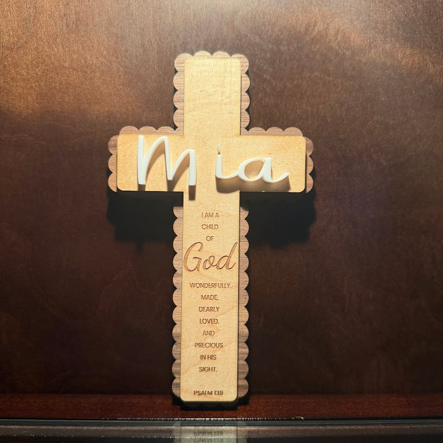 Personalized Baptism Cross