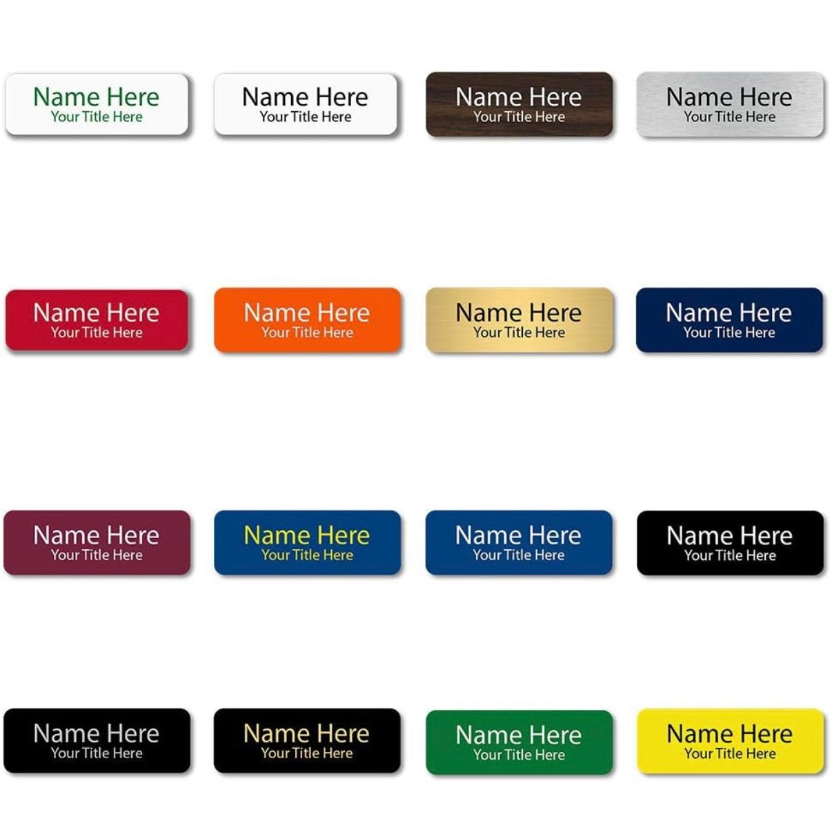 Name tag color combos