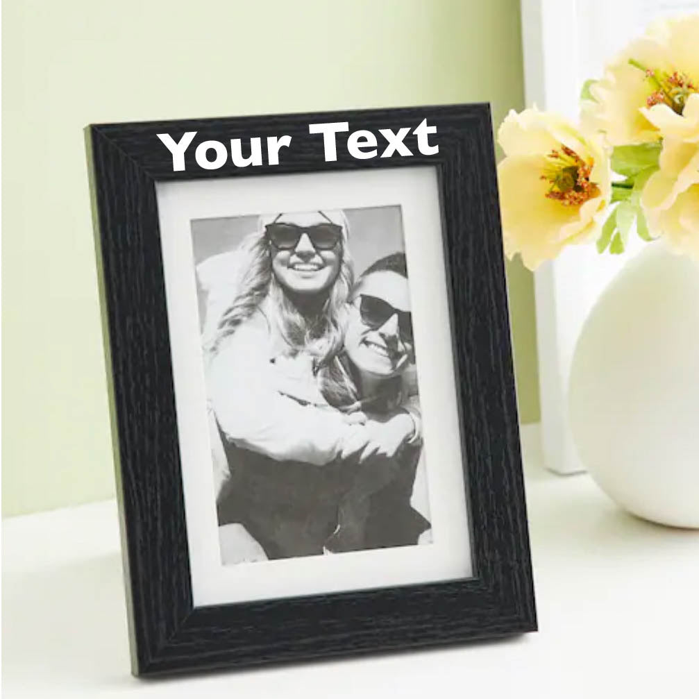 black wood picture frame