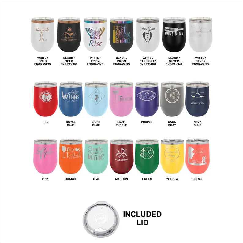 12oz wine tumbler colors 