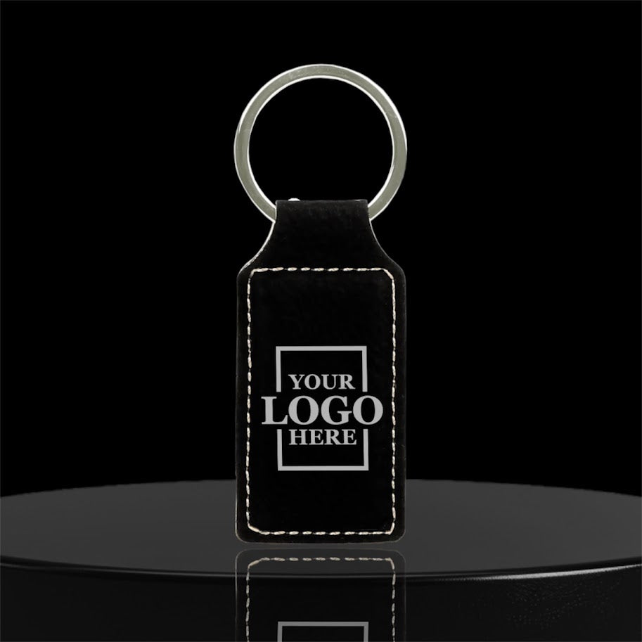Branded Leatherette Keychains