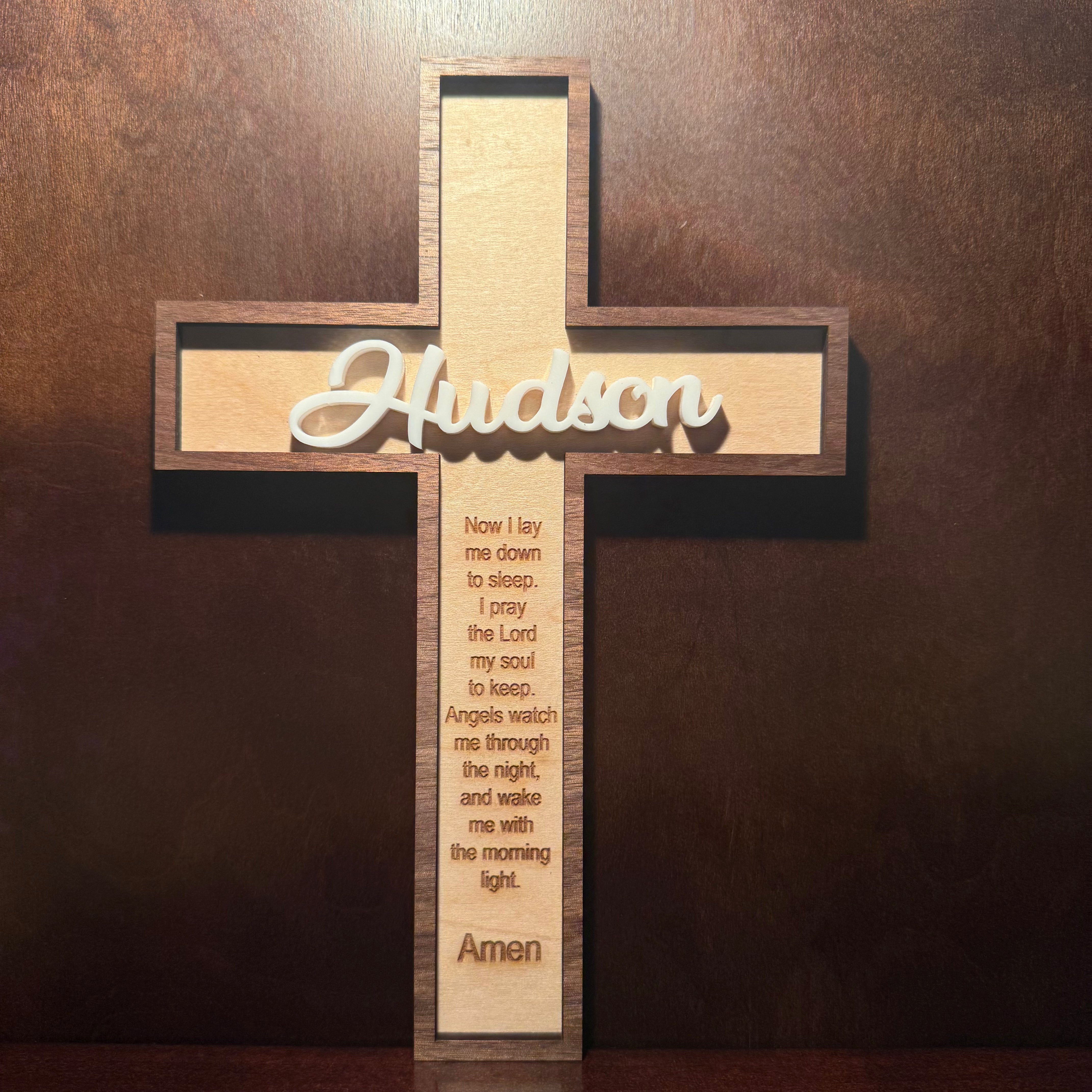 Personalized Sleep Prayer Cross