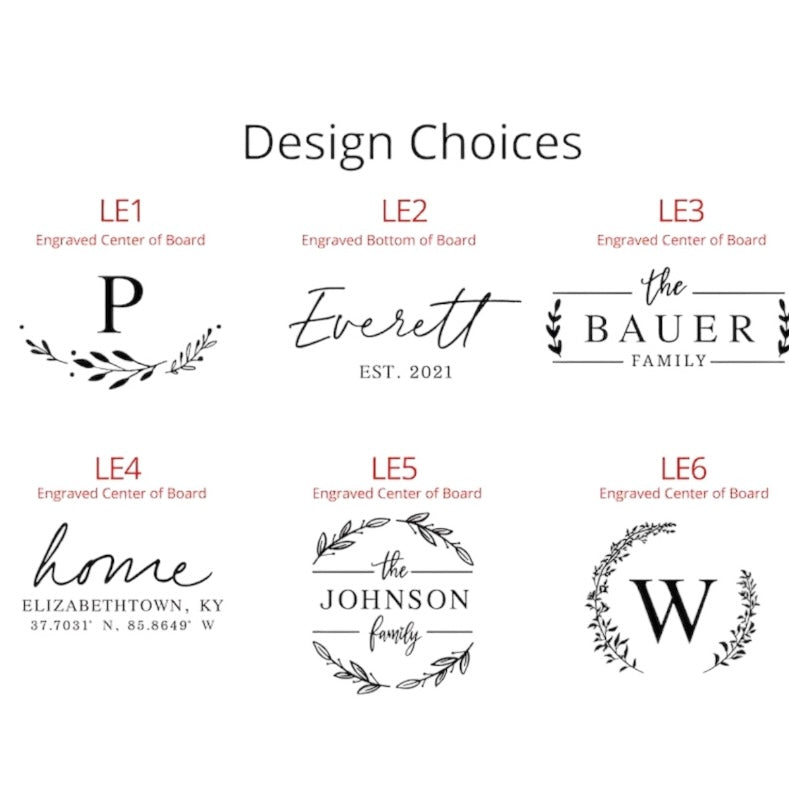 cutting board design options