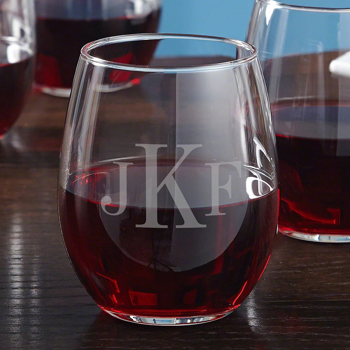 personalized red wine glasses