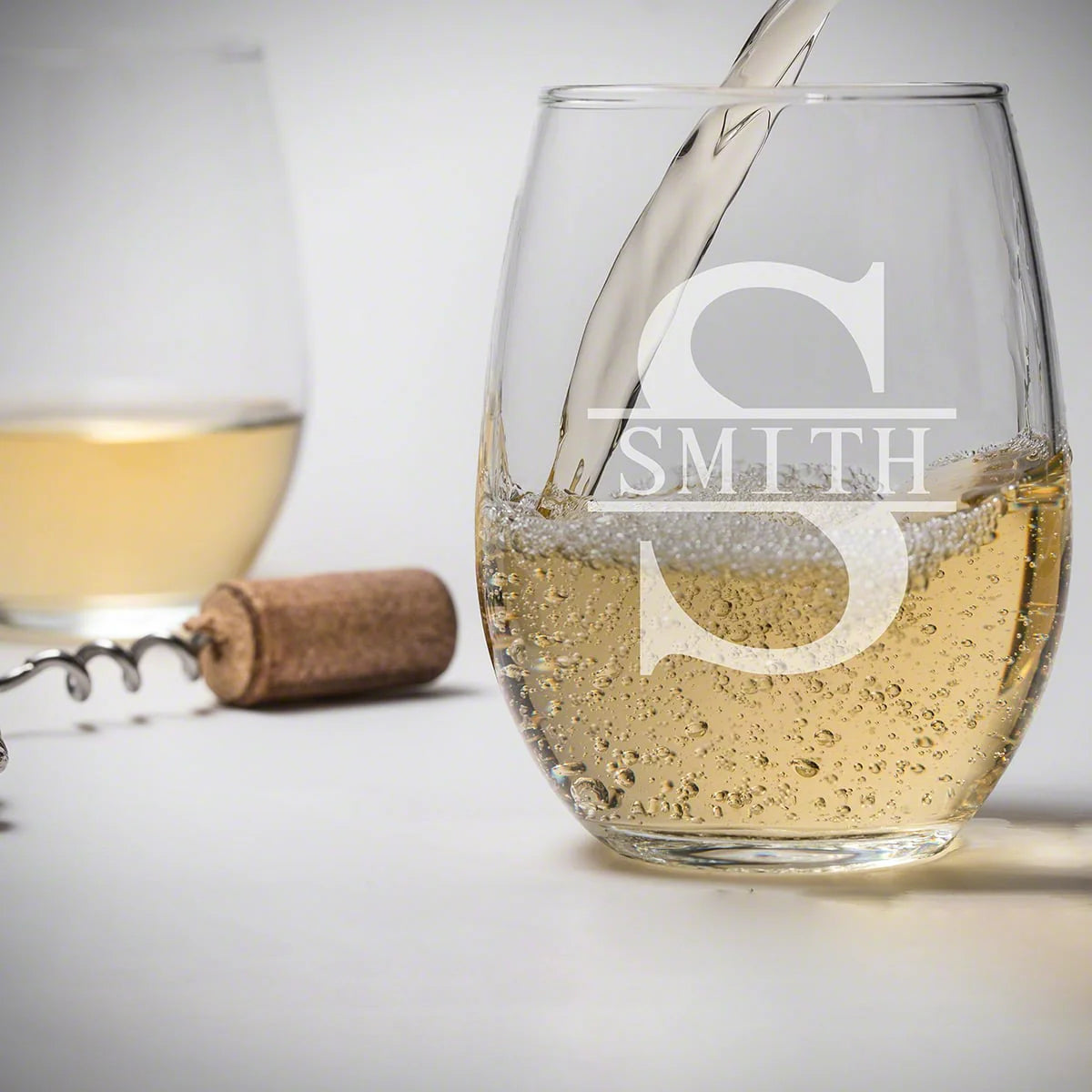 personalized white wine glasses