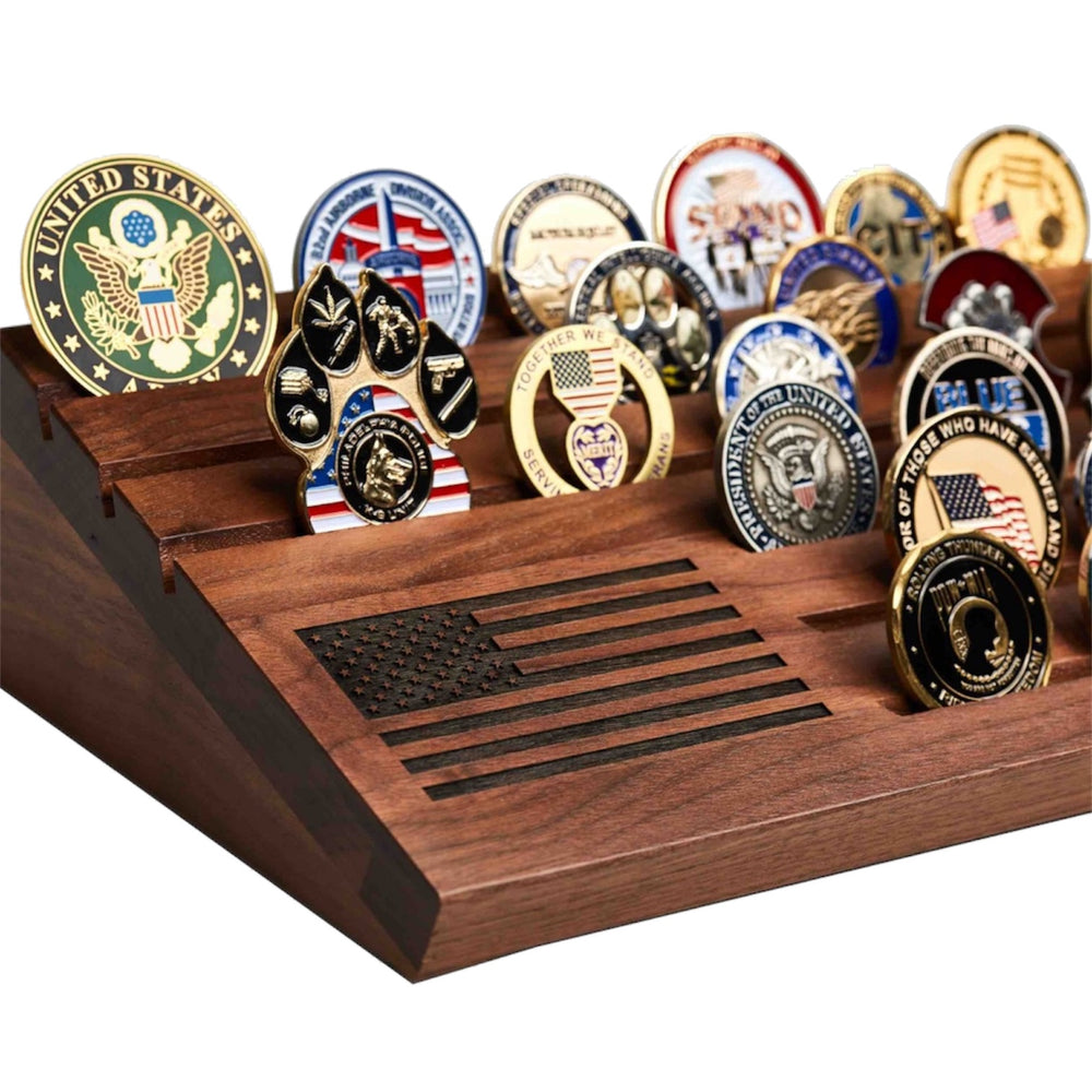 Personalized Challenge Coin Desktop Display